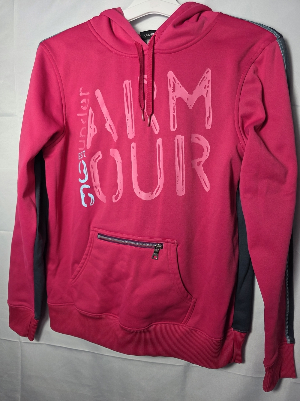 Under Armour Women’s Hot Pink Graphic Hoodie Small Y2K Athletic